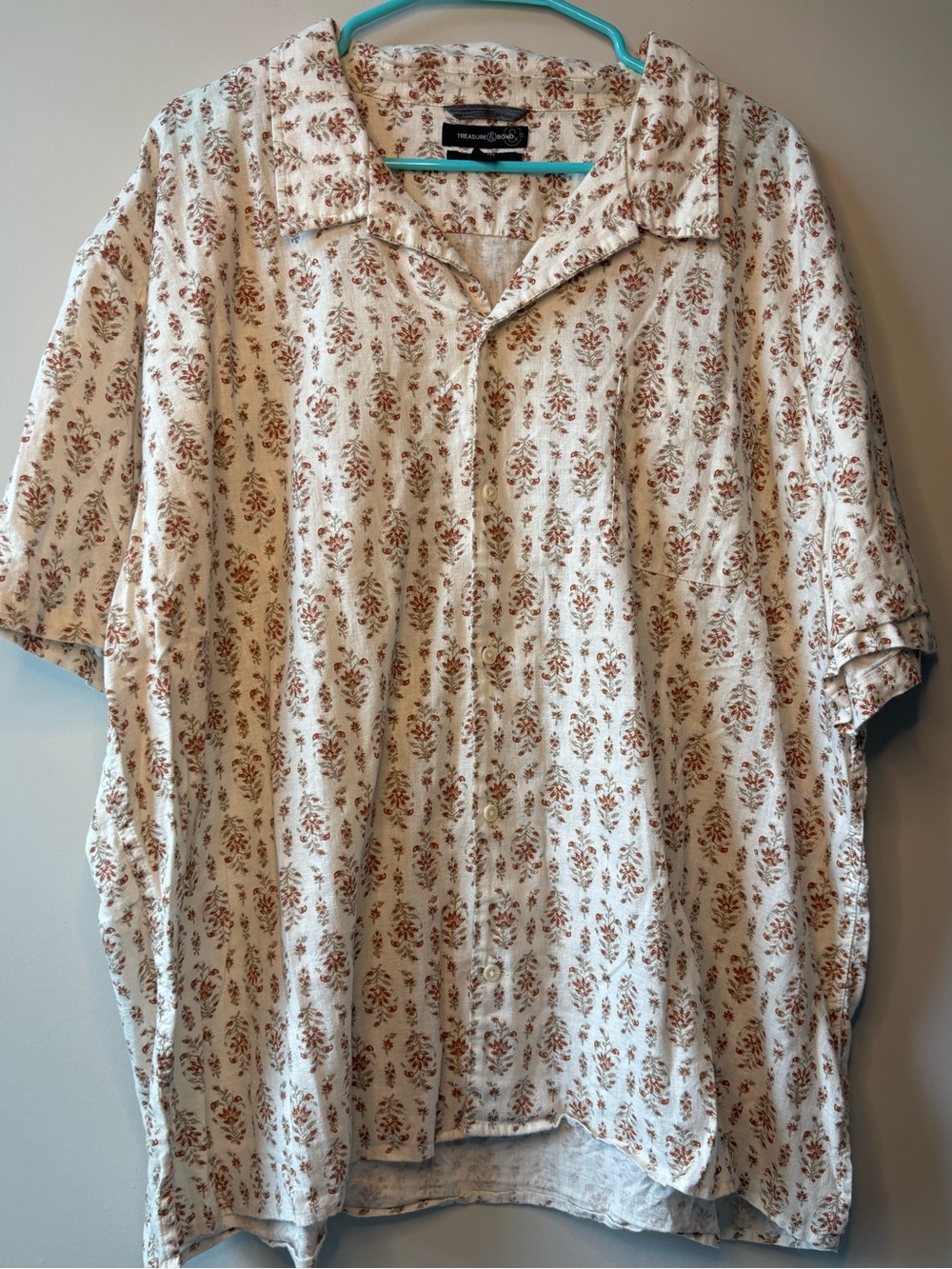 Treasure & Bond Trim Fit Short-Sleeve Button-Up Shirt